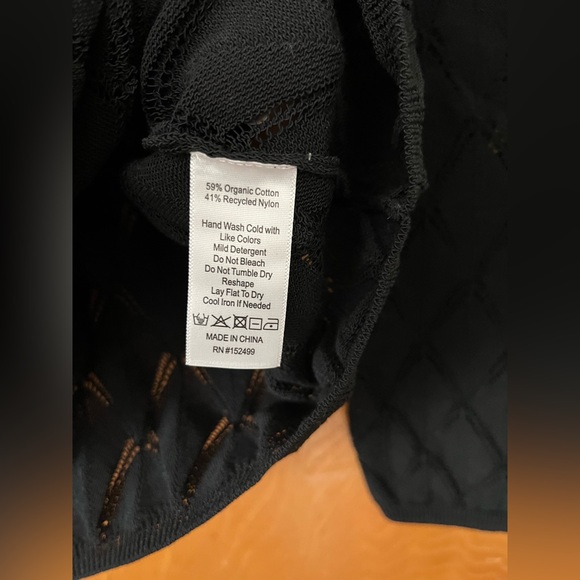 Amour Vert Chaney long sleeve mock neck crochet top L - Picture 8 of 10